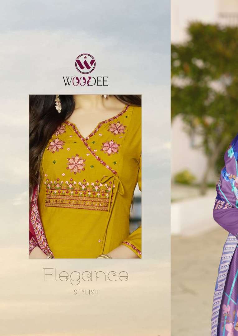 SARGAM BY WOODEE IN PREMIUN QUALITY RAYON WITH SOFT MUSLIN DIGITAL PRINT DUPATTA 