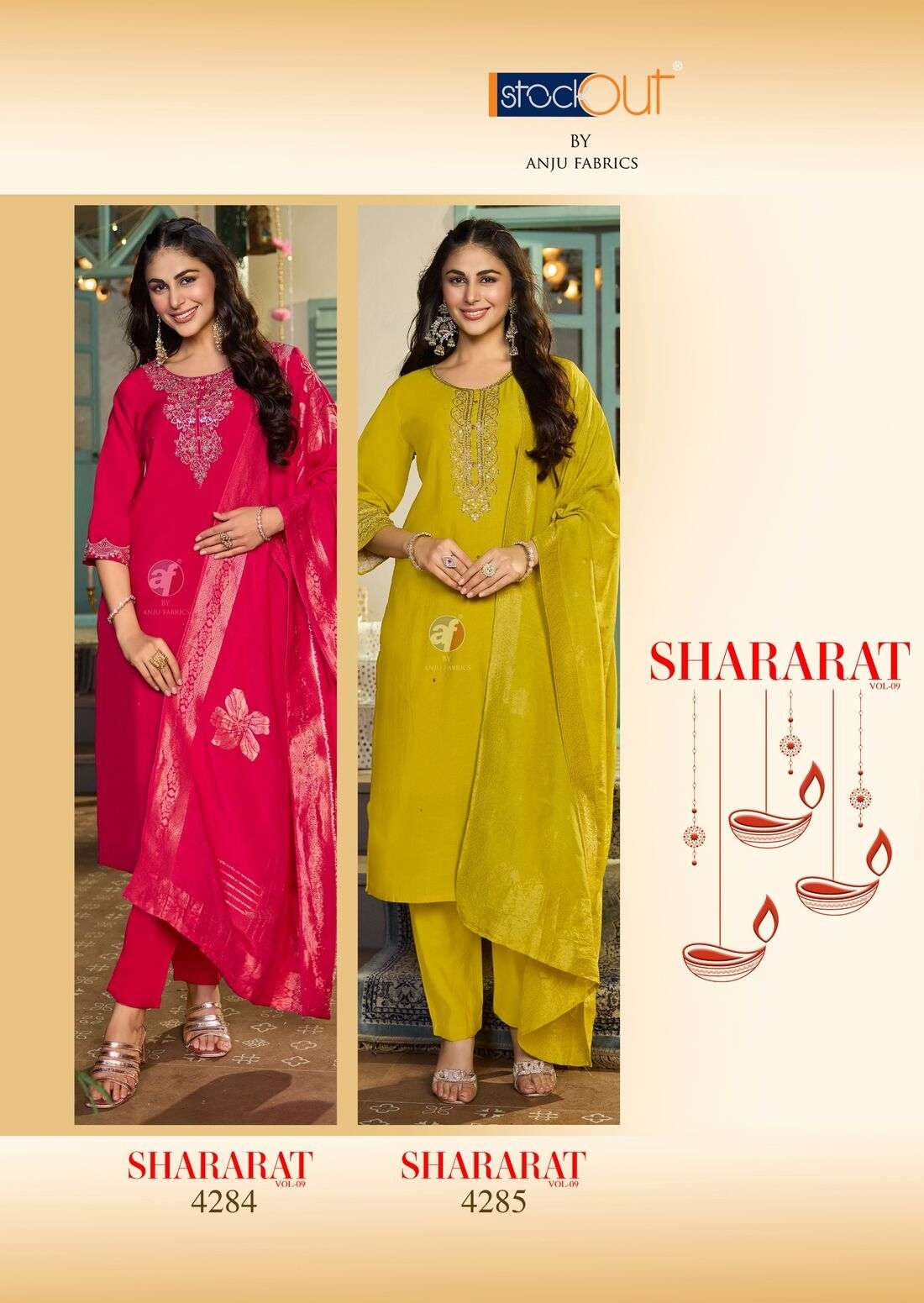 SHARARAT VOL-9 BY ANJU FABRICS IN MODAL SILK EMBROIDERY WITH HAND WORK 