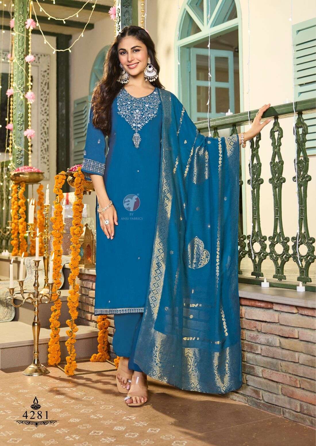 SHARARAT VOL-9 BY ANJU FABRICS IN MODAL SILK EMBROIDERY WITH HAND WORK 