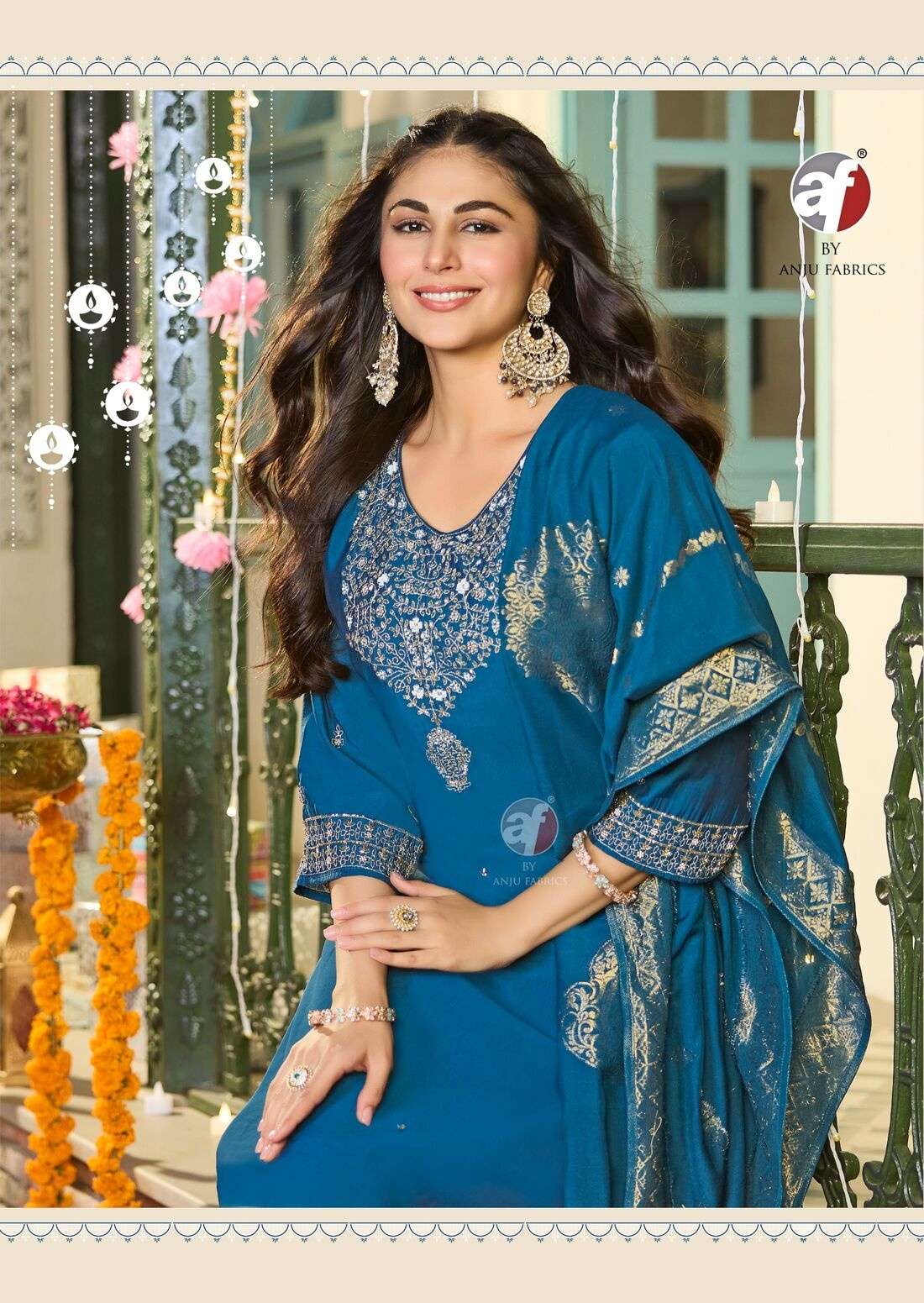SHARARAT VOL-9 BY ANJU FABRICS IN MODAL SILK EMBROIDERY WITH HAND WORK 