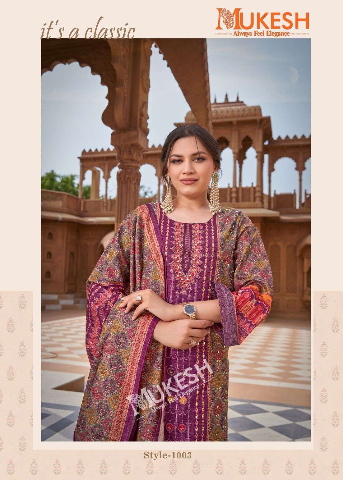 SHIBRA BY MUKESH IN PURE SIMMER MUSLIN DIGITAL PRINT WITH FULL MICRO INNER