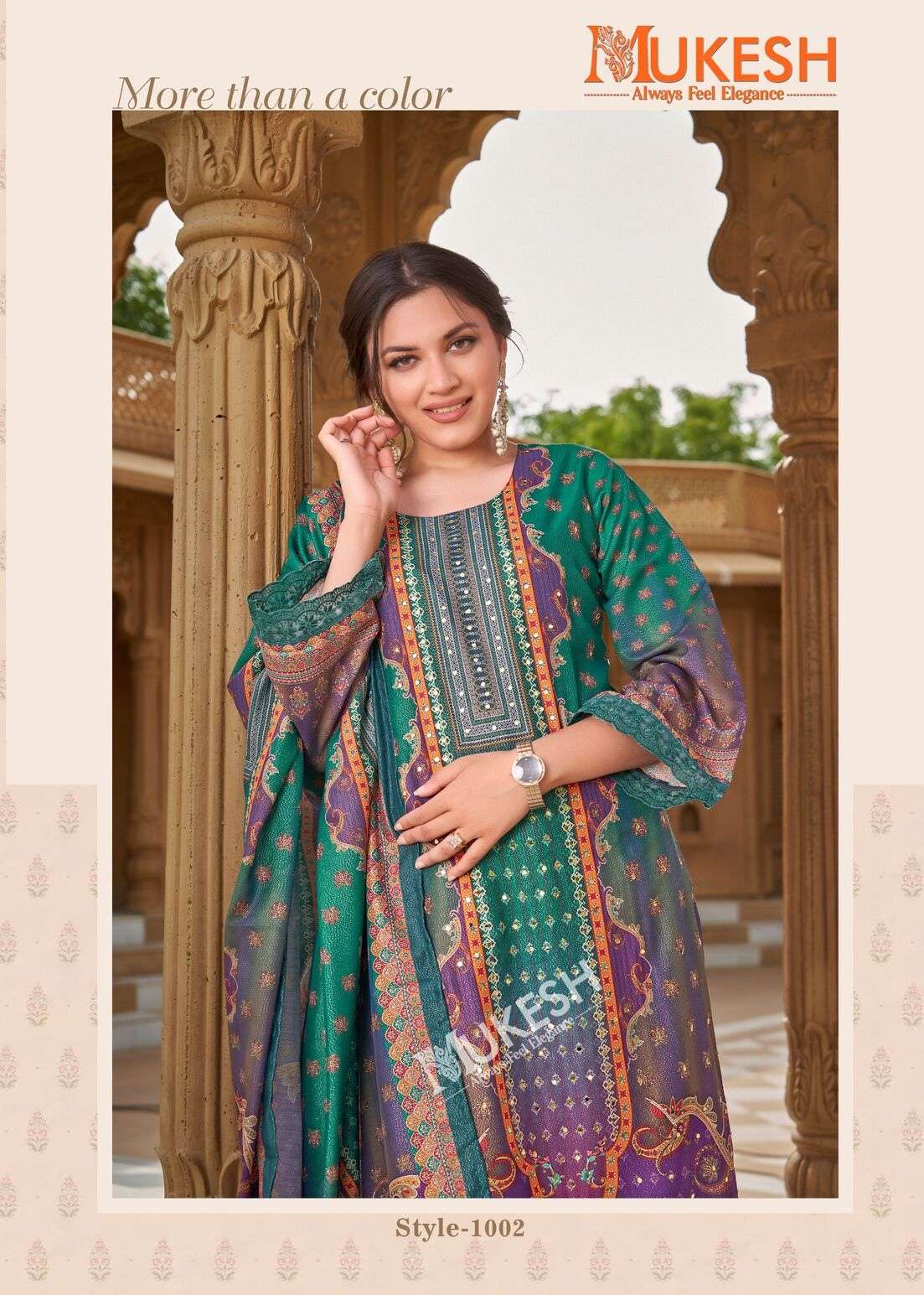 SHIBRA BY MUKESH IN PURE SIMMER MUSLIN DIGITAL PRINT WITH FULL MICRO INNER