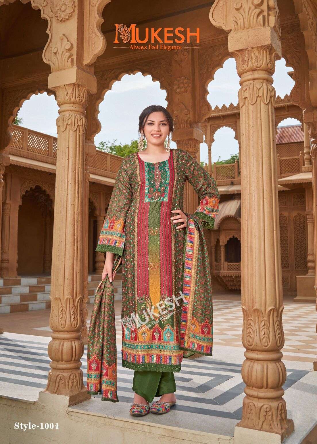 SHIBRA BY MUKESH IN PURE SIMMER MUSLIN DIGITAL PRINT WITH FULL MICRO INNER