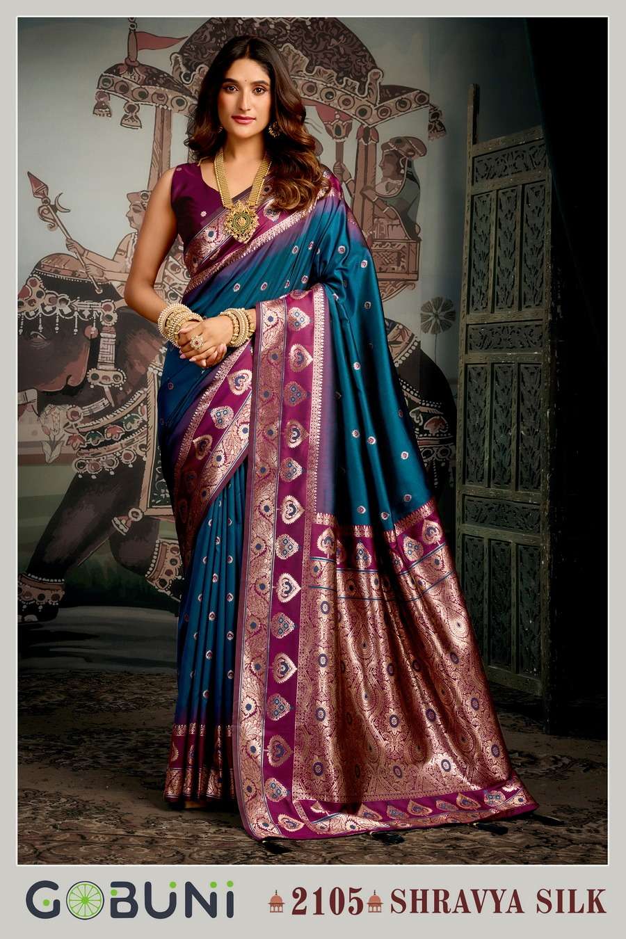 SHRAVYA SILK BY GUBUNI IN PREMIUM SOFT SILK WITH MINA WORK & JHALLAR DETAILING 