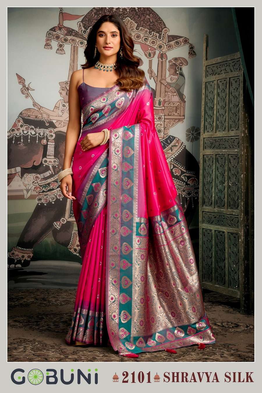 SHRAVYA SILK BY GUBUNI IN PREMIUM SOFT SILK WITH MINA WORK & JHALLAR DETAILING 