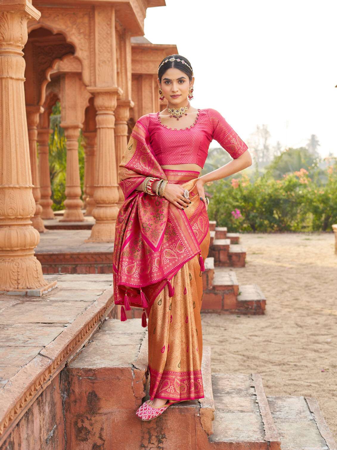 SHUBHARAMBH BY GOBUNI IN SOFT BANARASI LUXURIOUS SILK SAREES RICH IN TRADITIONL A TIMELESS BEAUTY FOR ANY OCCASION