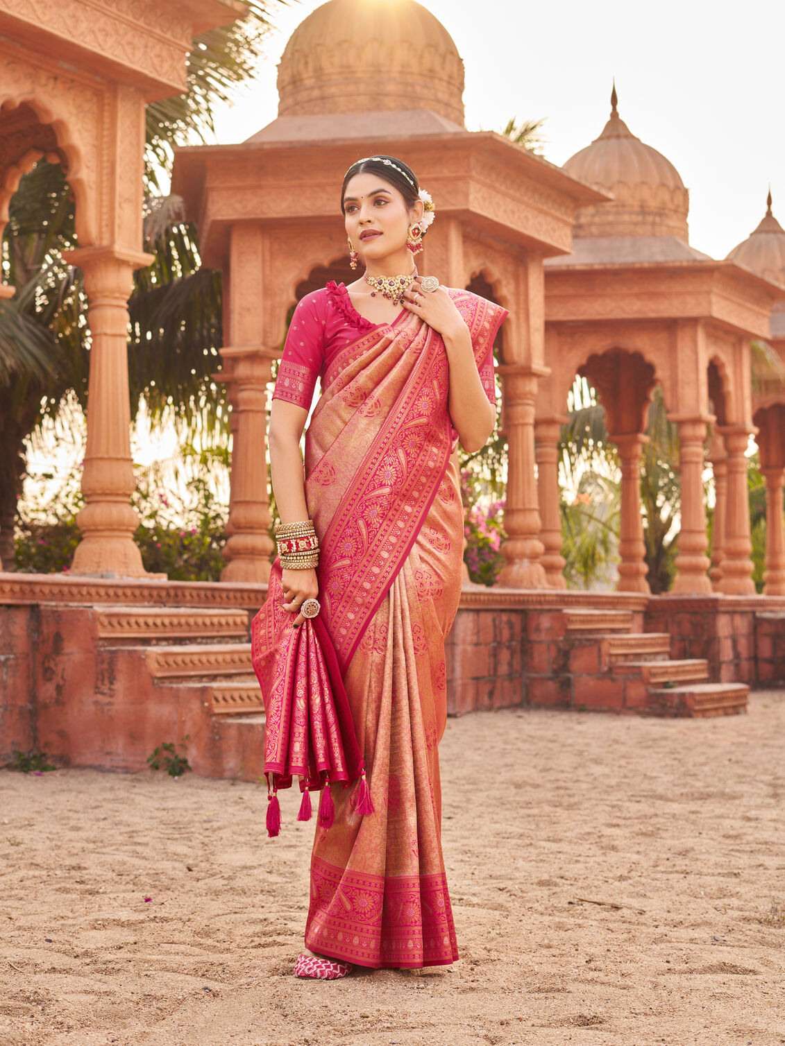 SHUBHARAMBH BY GOBUNI IN SOFT BANARASI LUXURIOUS SILK SAREES RICH IN TRADITIONL A TIMELESS BEAUTY FOR ANY OCCASION