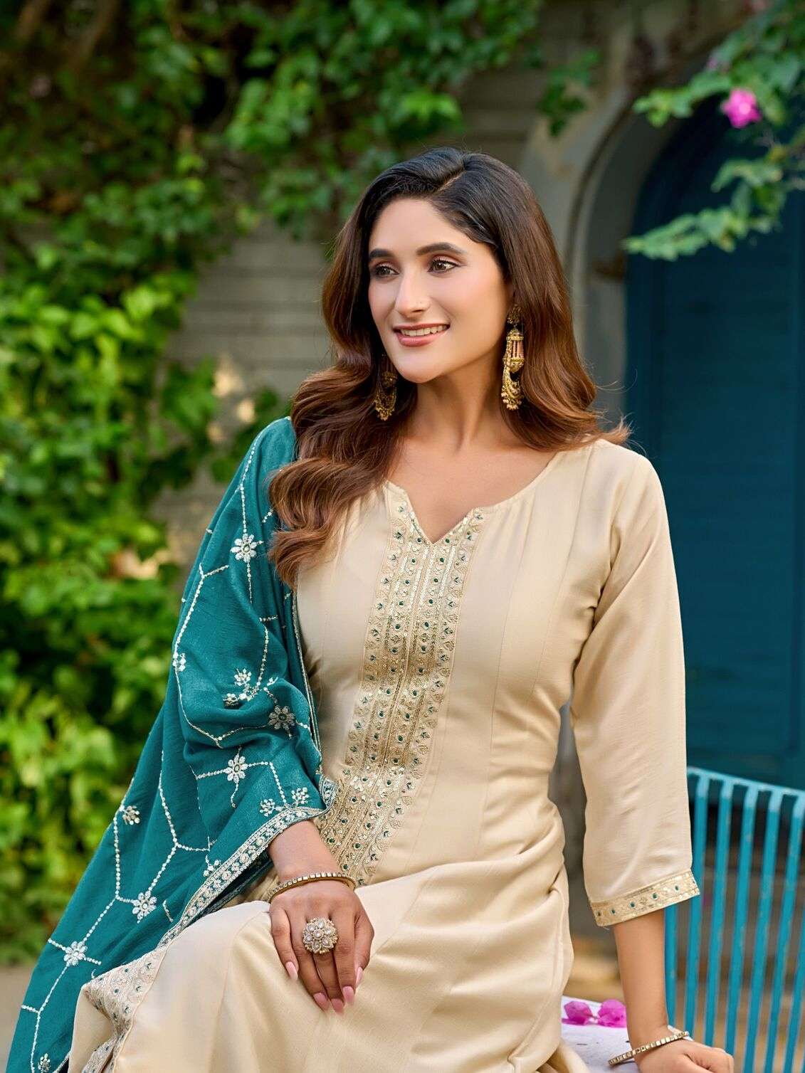 SIMRAN BY AANCHI IN VICHITRA SILK WITH FANCY CONTRAS DUPATTA WORK 