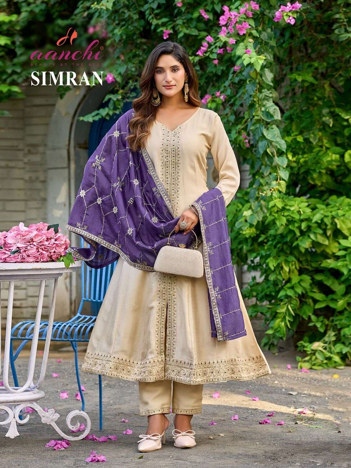 SIMRAN BY AANCHI IN VICHITRA SILK WITH FANCY CONTRAS DUPATTA WORK 