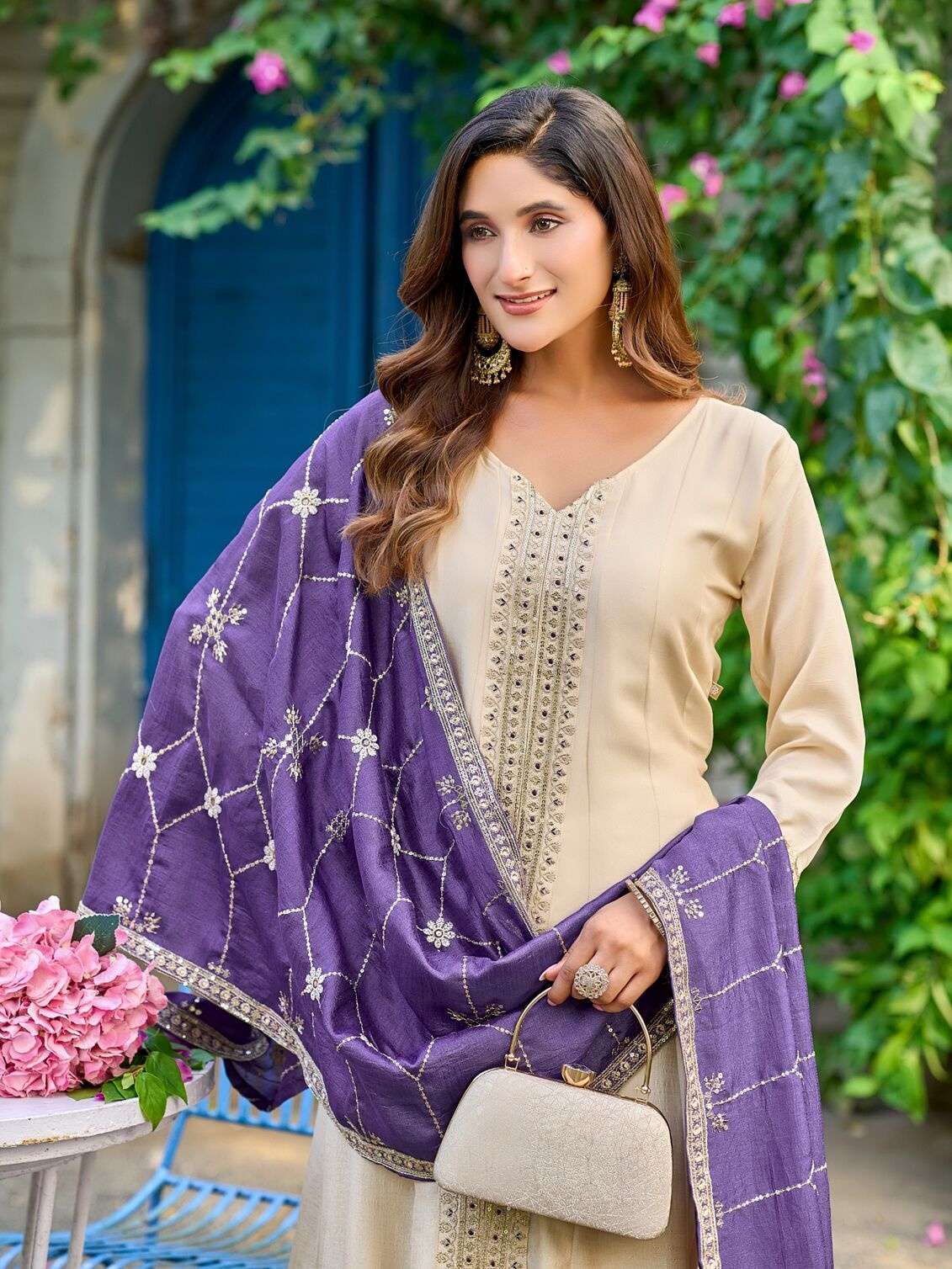 SIMRAN BY AANCHI IN VICHITRA SILK WITH FANCY CONTRAS DUPATTA WORK 