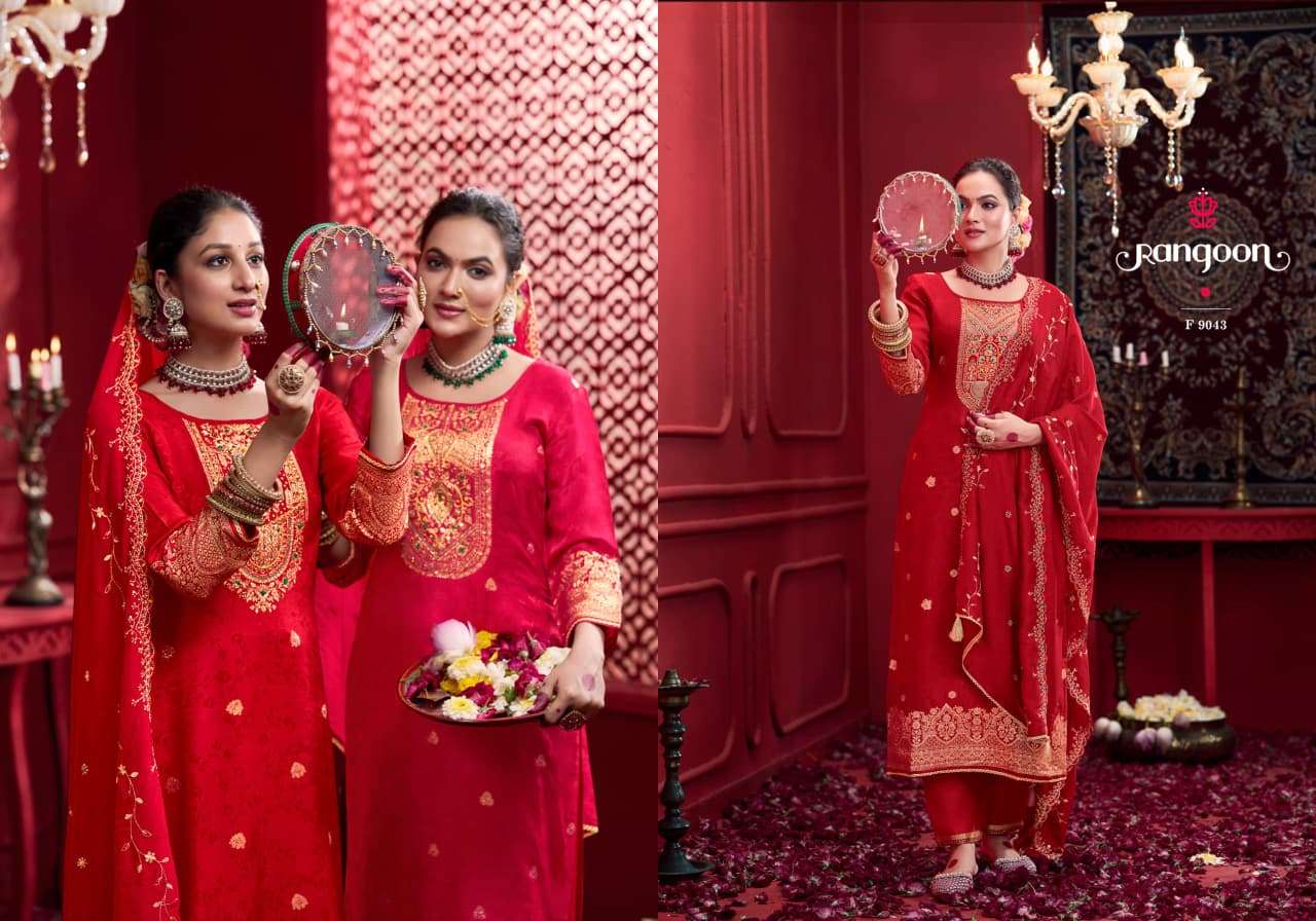 SINDOOR BY RANGOON IN PURE DOLA RUSSIAN JACQUARD WITH KHATLI HANDWORK 