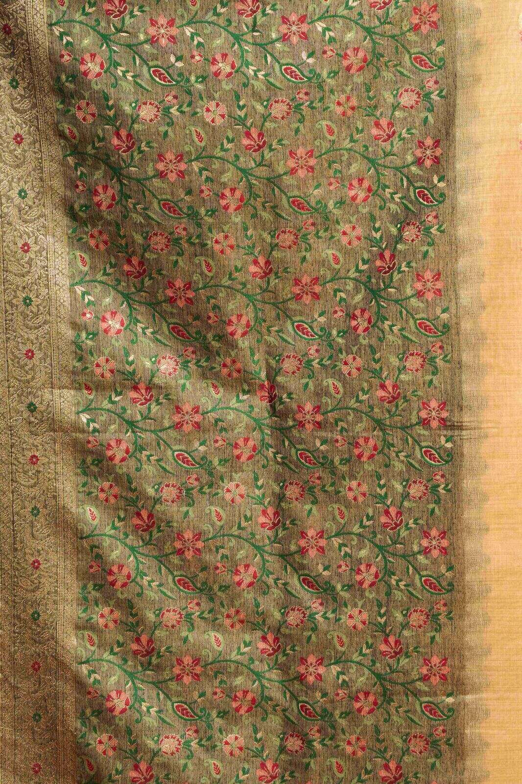 SINDOOR BY TEXOFAB IN PURE COTTON WITH ZHALLAR 6.30 MTR WITH BLOUSE 