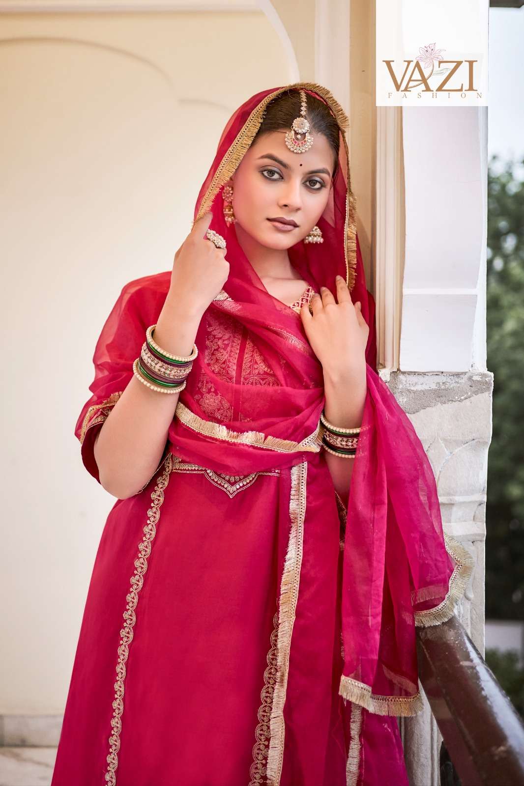 SINDOOR BY VAZI FASHION IN PURE ROMAN SILK WITH EMBROIDERY CODING WORK 