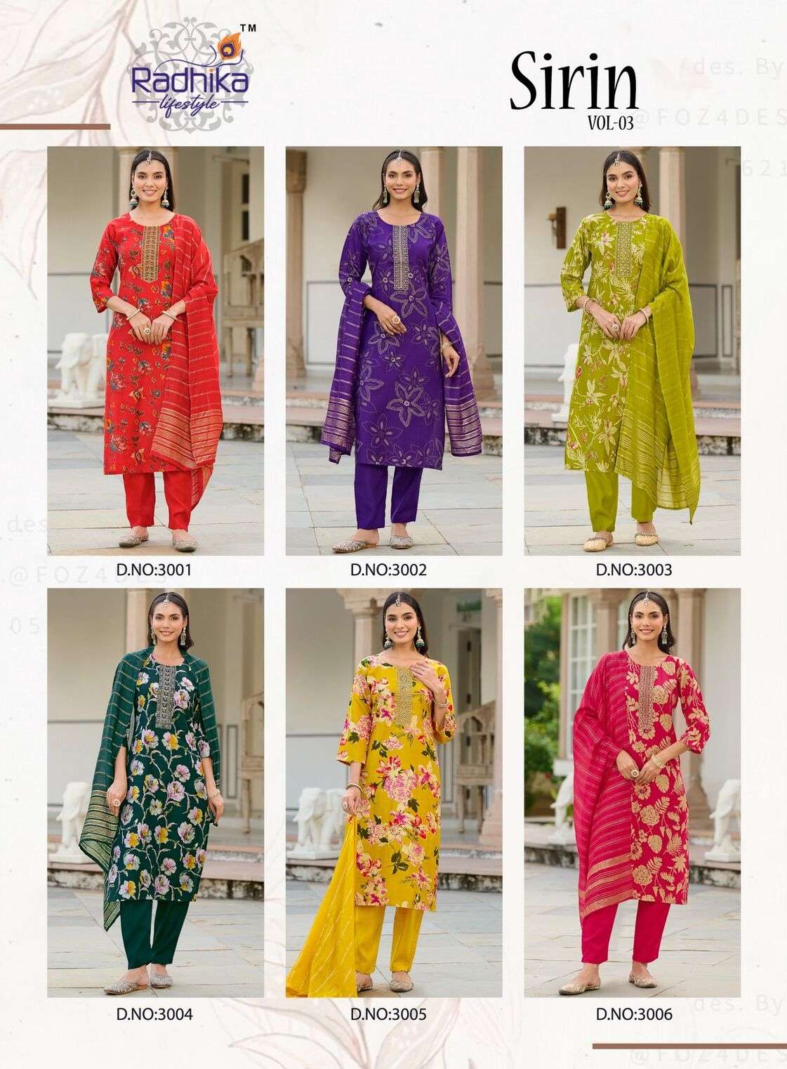 SIRIN VOL-3 BY RADHIKA LIFESTYLE IN VERTICAN FOIL PRINT WITH EMBROIDERY WORK