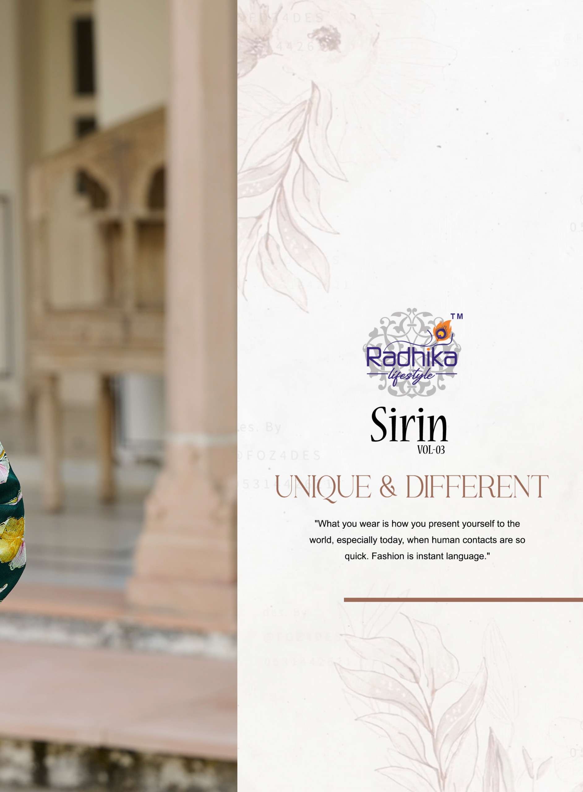 SIRIN VOL-3 BY RADHIKA LIFESTYLE IN VERTICAN FOIL PRINT WITH EMBROIDERY WORK