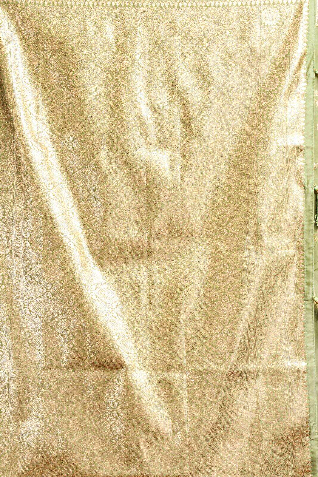 SRIVALLI BY TEXOFAB IN PURE SILK WITH ZHALLAR 6.30 MTR WITH BLOUSE 
