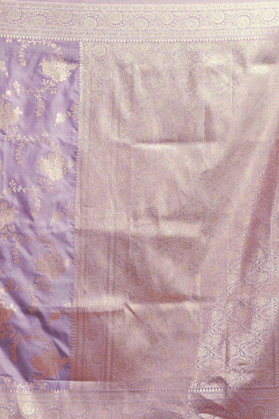 SRIVALLI BY TEXOFAB IN PURE SILK WITH ZHALLAR 6.30 MTR WITH BLOUSE 