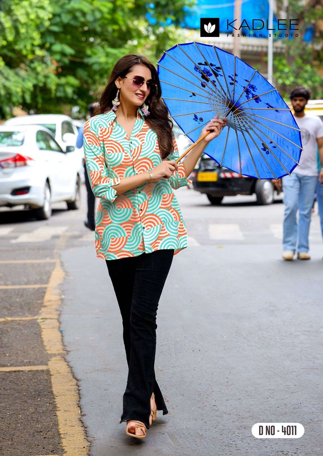 STAR LIGHT VOL-2 BY KADLEE IN RAYON PRINT ONLY TOP SHIRT STYLE 