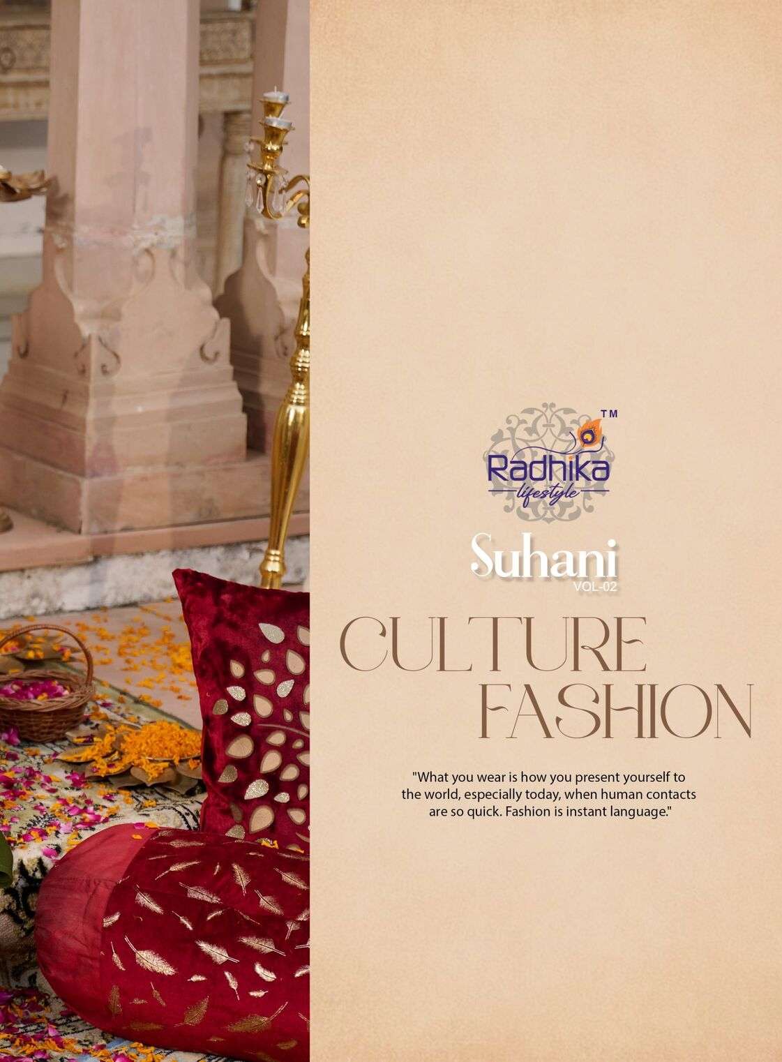 SUHANI VOL-2 BY RADHIKA LIFESTYLE IN VATICAN SILK & ORGANZA DIGITAL DUPATTA WITH WORK 