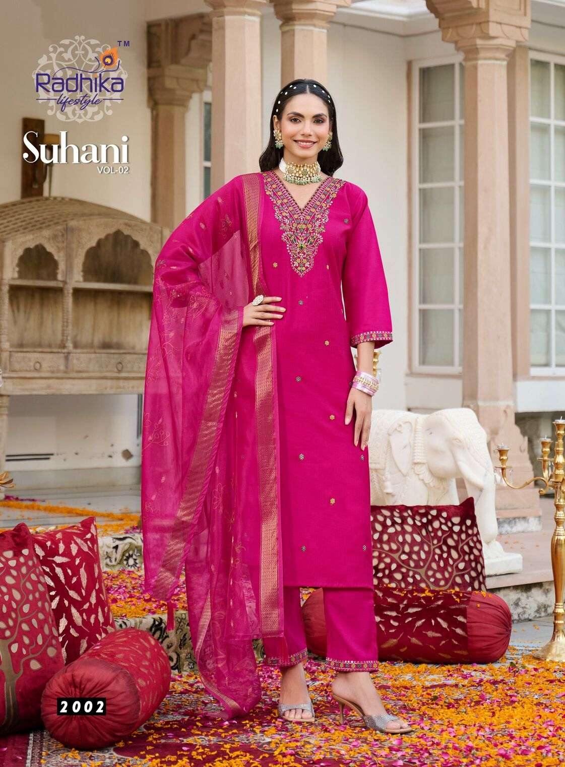 SUHANI VOL-2 BY RADHIKA LIFESTYLE IN VATICAN SILK & ORGANZA DIGITAL DUPATTA WITH WORK 