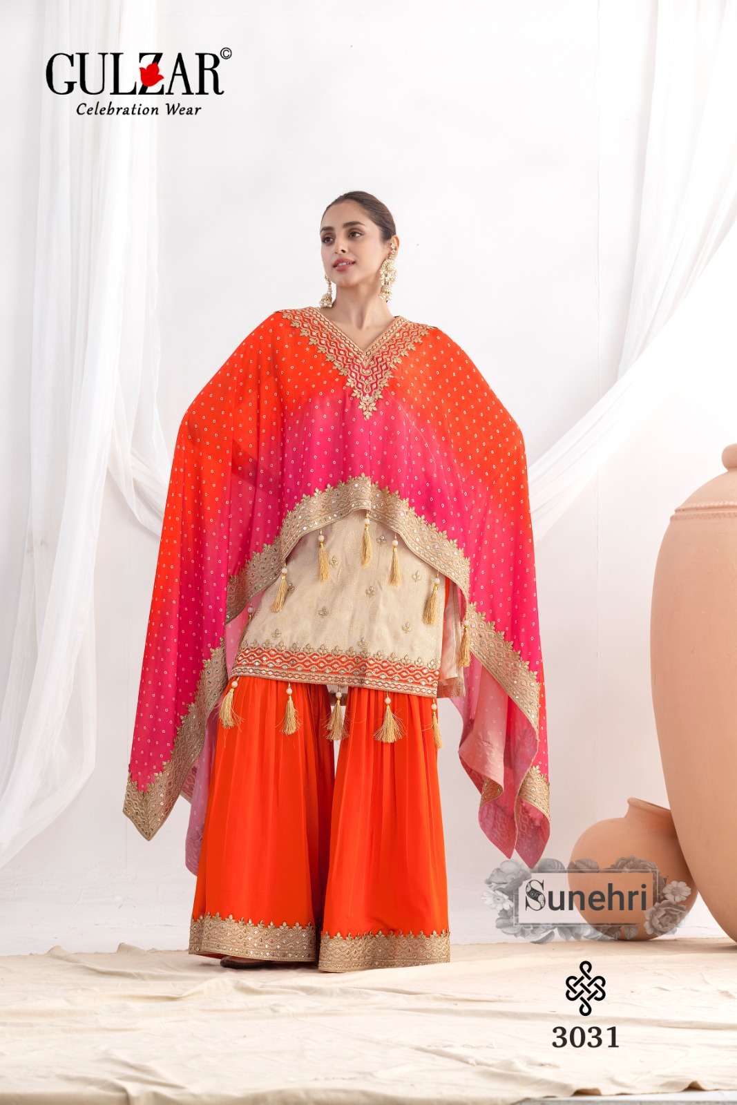 SUNEHRI BY GULZAR IN VISCOSE SIMMER JACQUARDS WITH ELEGANT MIRROE STYLE WORK 