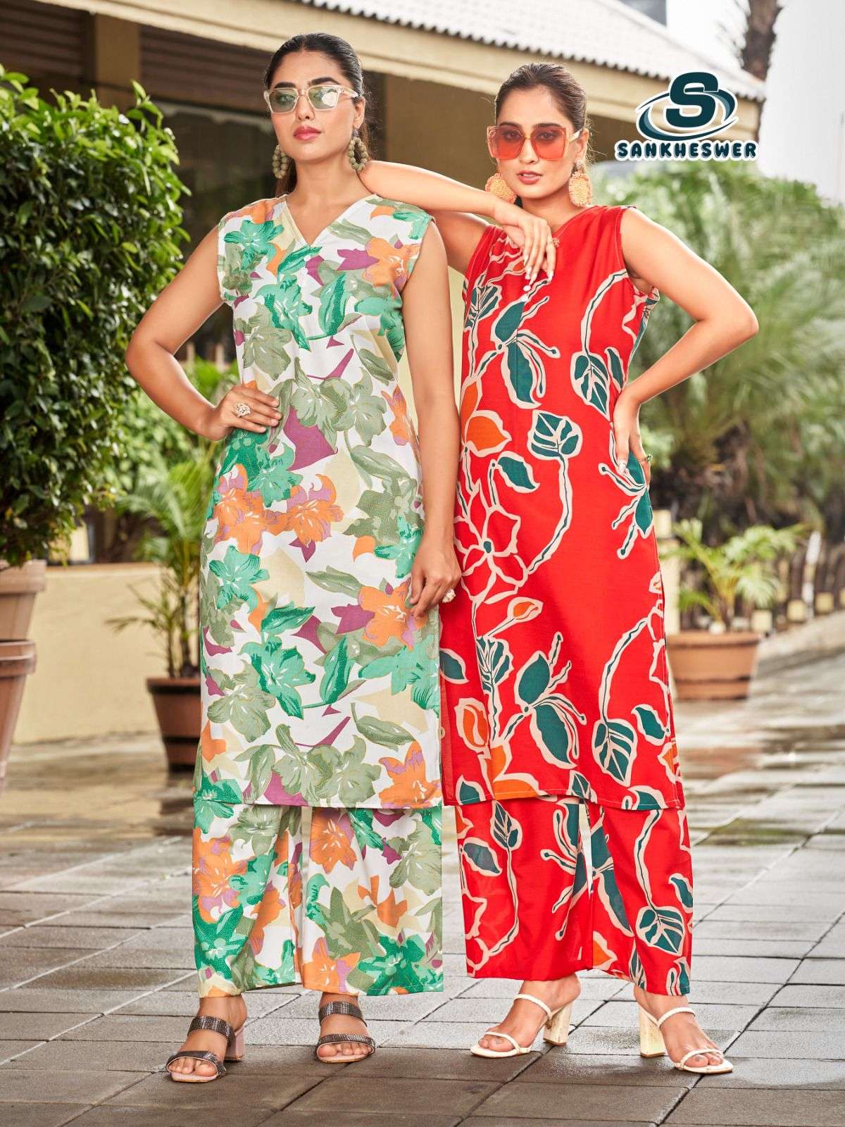 TETEMA VOL-1 BY SANKHESWER IN RAYON PRINT WITH EXTRA SLIVE CLOTH CO-ORD SET 