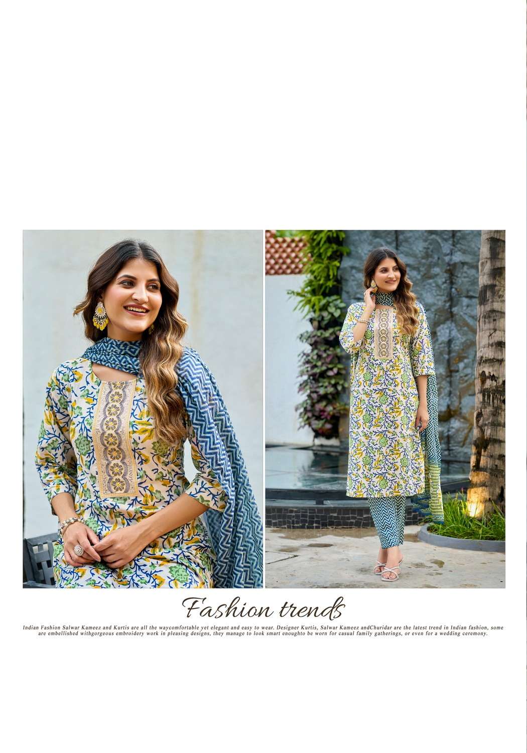 TRENDY COTTON VOL-1 BY VANISKA IN PURE COTTON PRINT WITH HEAVY EMBROIDERY WORK 