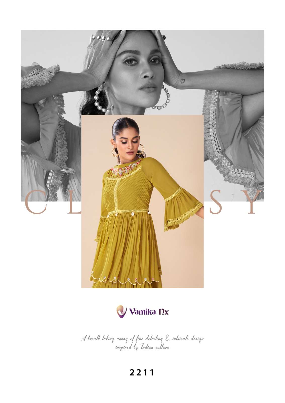 TUNIC VOL-2 BY VAMIKA IN HEAVY FOXS GEORGETTE WITH ROYAL CRAPE INNER DESIGNER TUNICS