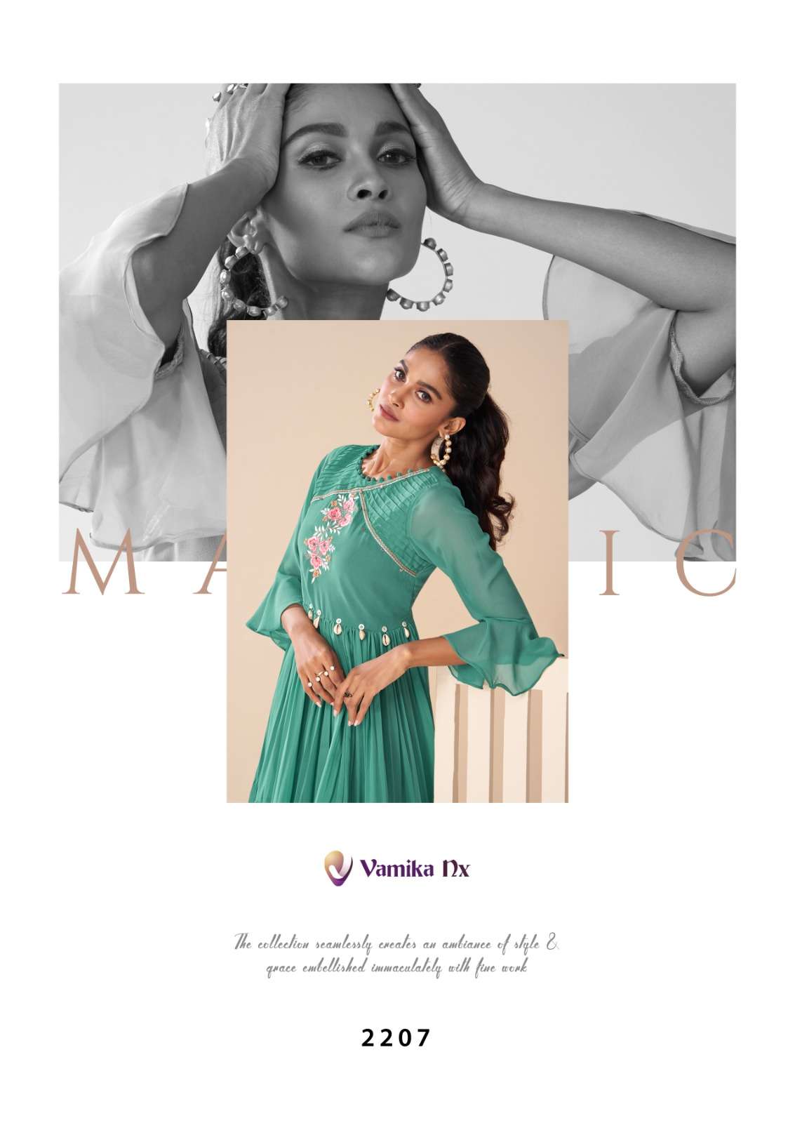 TUNIC VOL-2 BY VAMIKA IN HEAVY FOXS GEORGETTE WITH ROYAL CRAPE INNER DESIGNER TUNICS