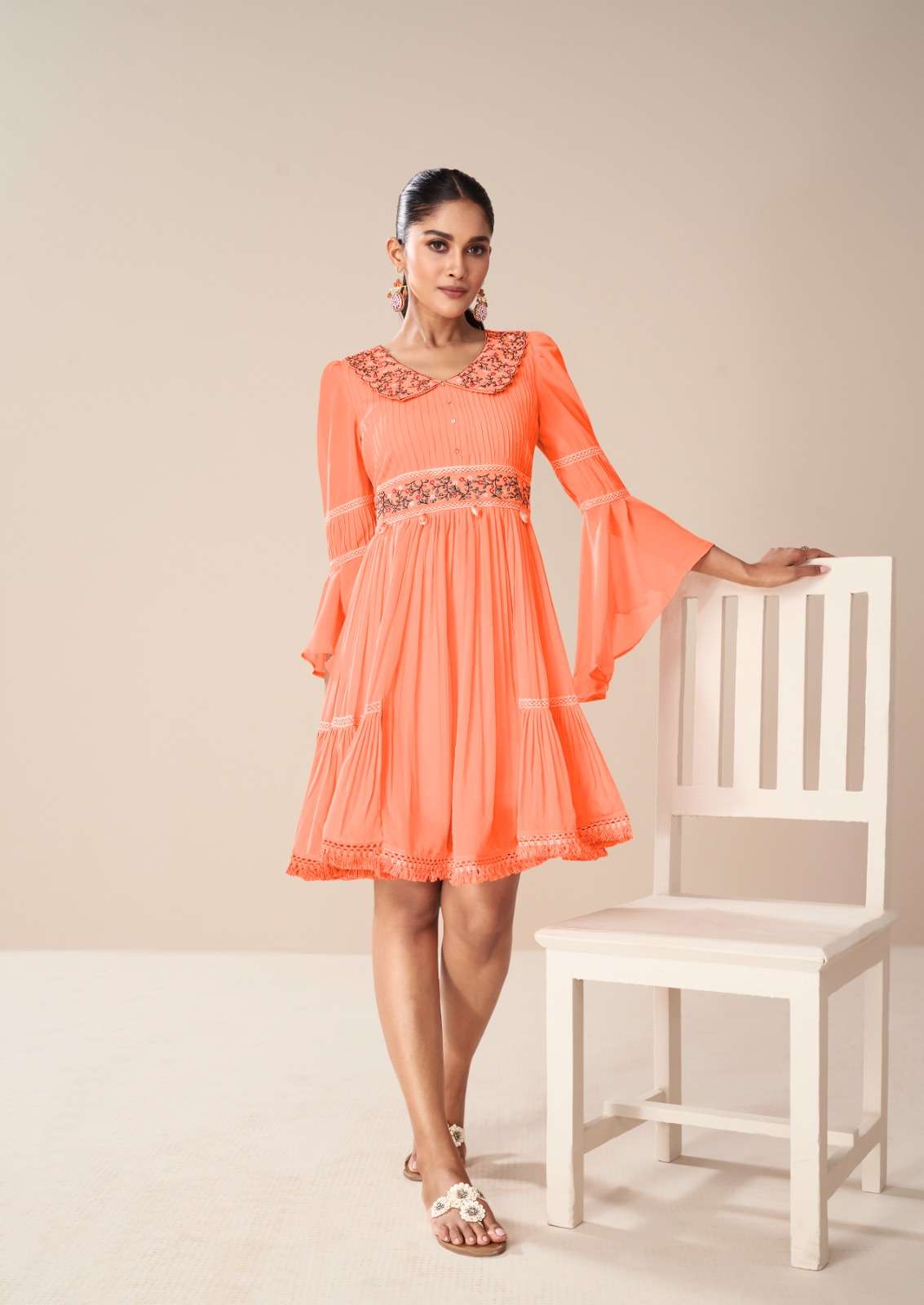 TUNIC VOL-2 BY VAMIKA IN HEAVY FOXS GEORGETTE WITH ROYAL CRAPE INNER DESIGNER TUNICS