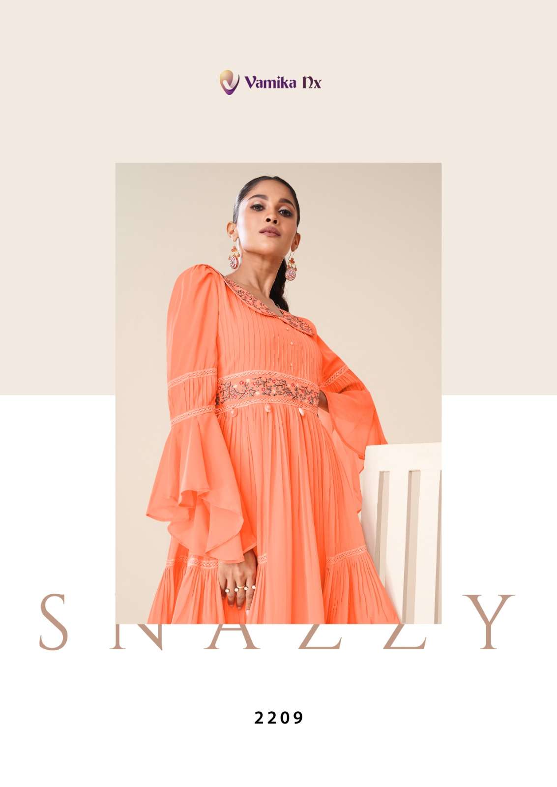 TUNIC VOL-2 BY VAMIKA IN HEAVY FOXS GEORGETTE WITH ROYAL CRAPE INNER DESIGNER TUNICS