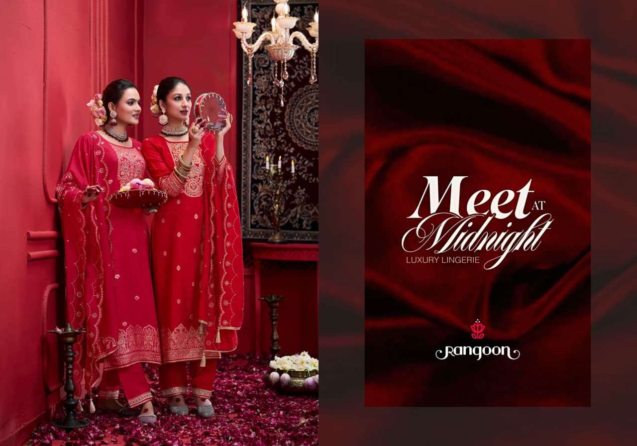 UTSAV NX BY RANGOON IN PURE DOLA RUSSIAN JACQUARD WITH KHATLI HANDWORK 