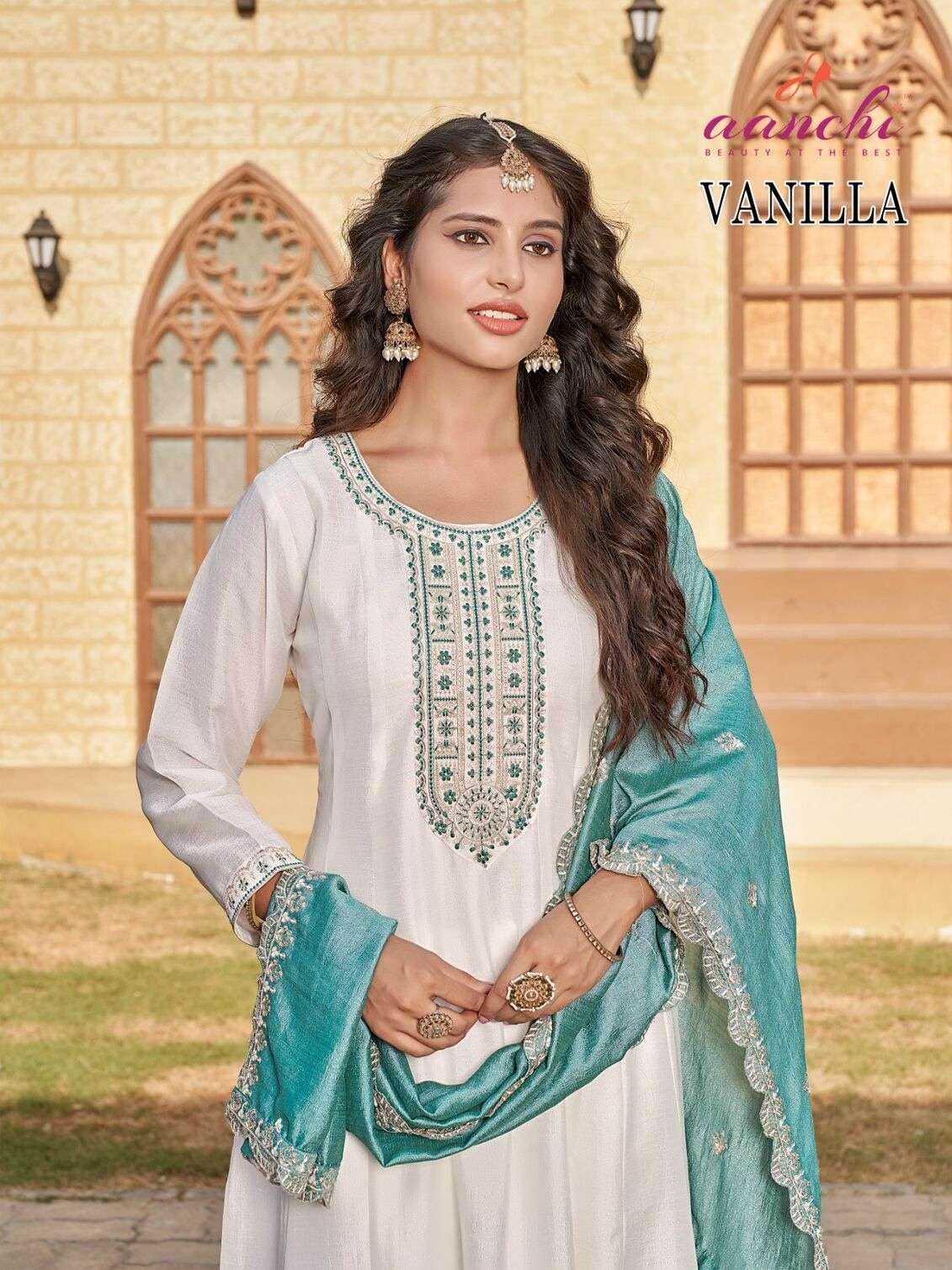 VANILLA BY AANCHI IN VICHITRA SILK WITH FANCY DUPATTA WORK 3 PCS SET 