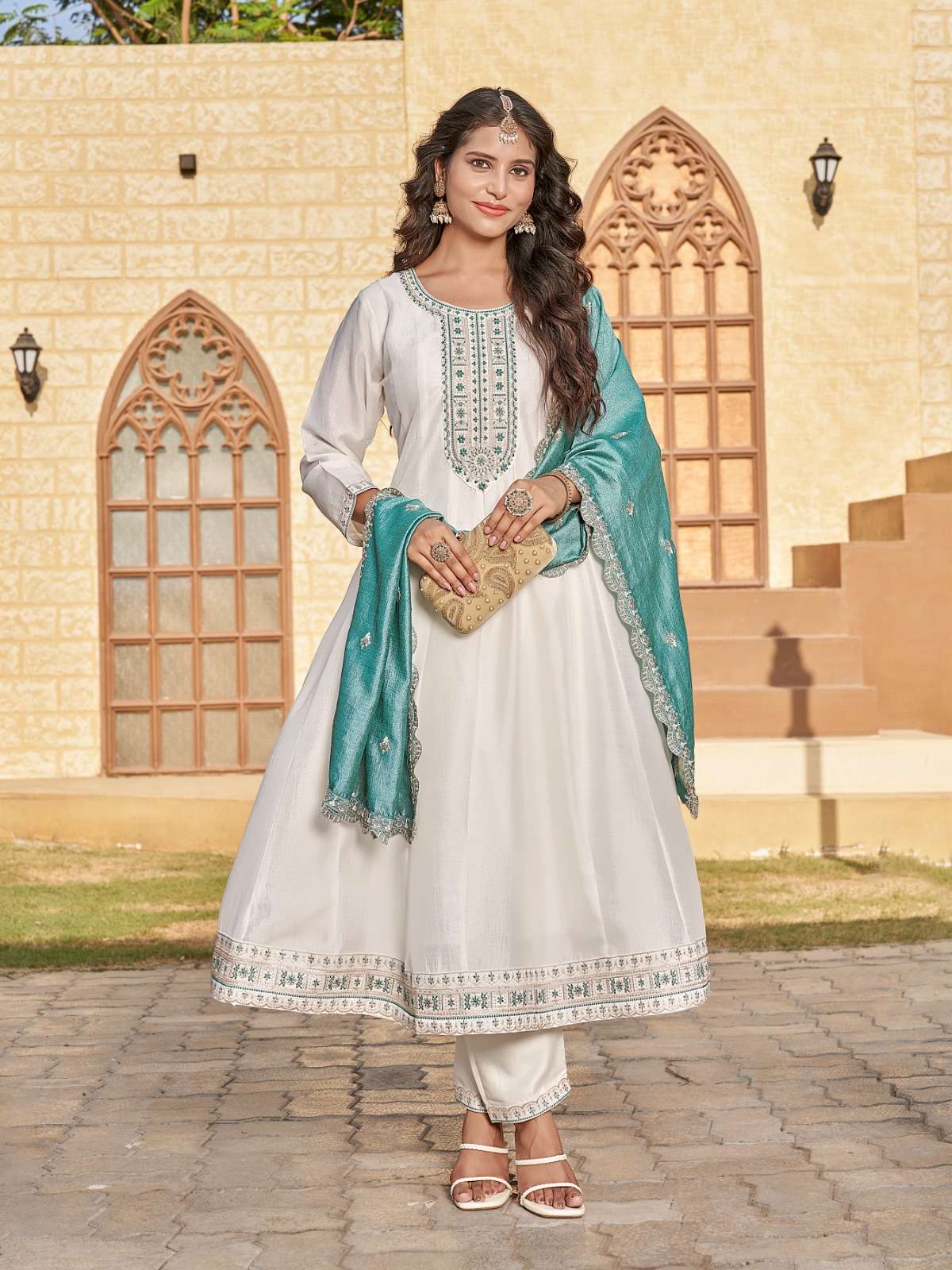 VANILLA BY AANCHI IN VICHITRA SILK WITH FANCY DUPATTA WORK 3 PCS SET 