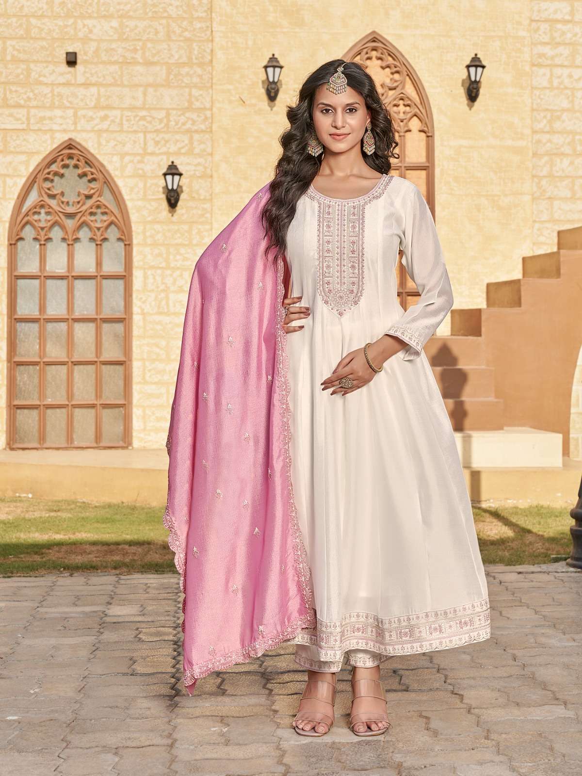 VANILLA BY AANCHI IN VICHITRA SILK WITH FANCY DUPATTA WORK 3 PCS SET 