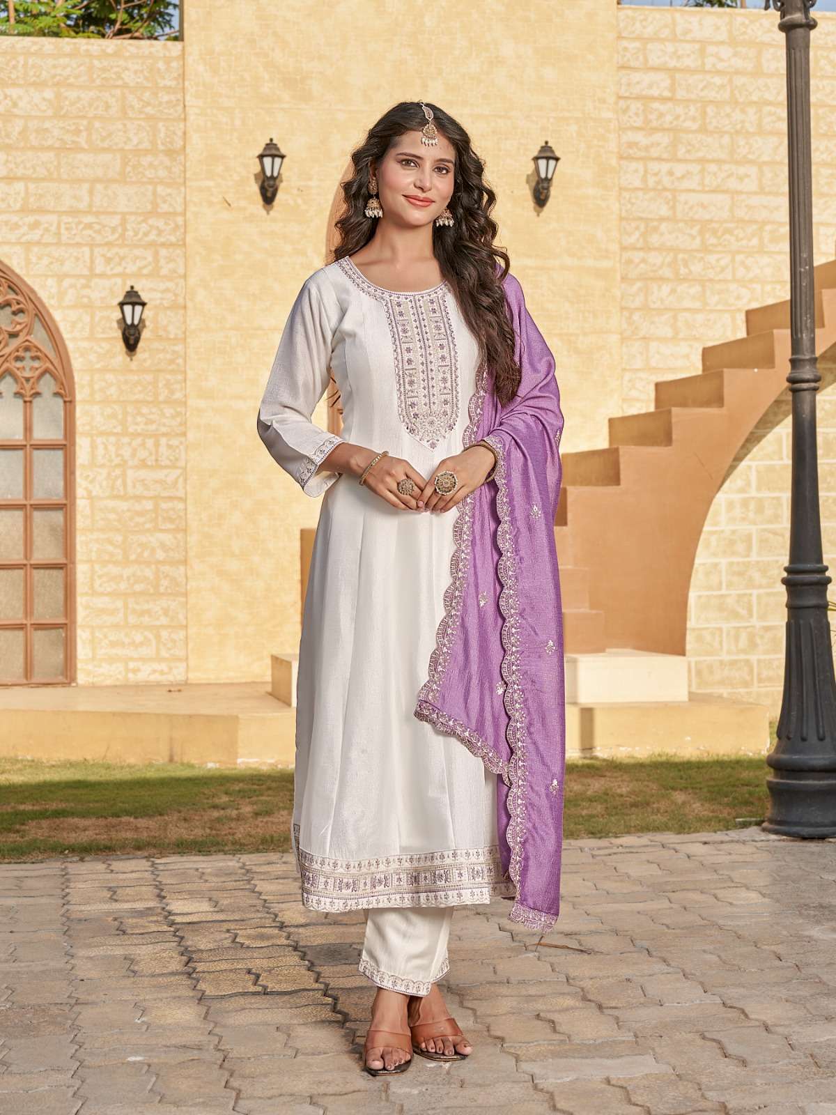 VANILLA BY AANCHI IN VICHITRA SILK WITH FANCY DUPATTA WORK 3 PCS SET 