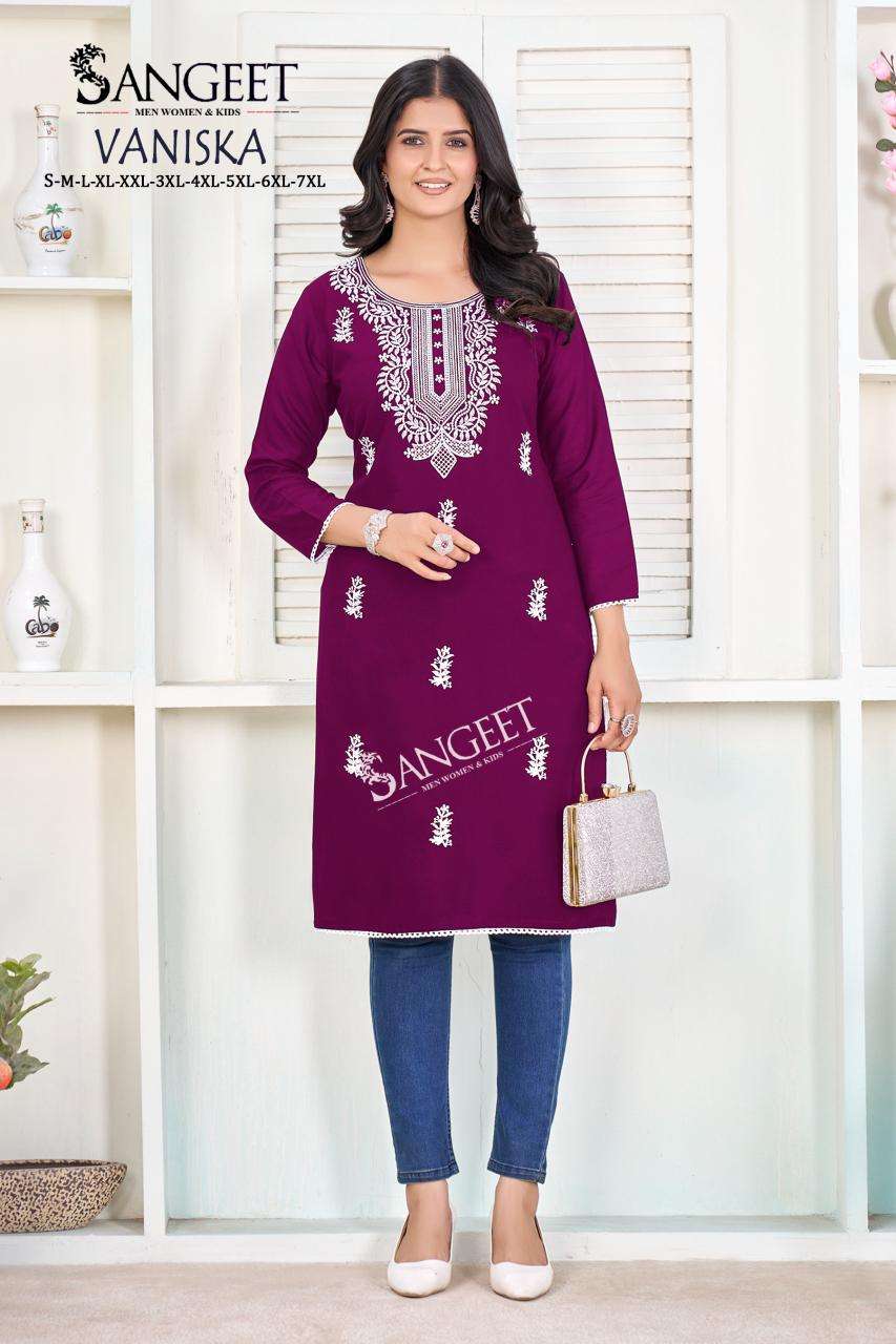 VANISKA BY SANGEET IN HEAVY RAYON WITH EMBROIDERY SEQUENCE WORK 