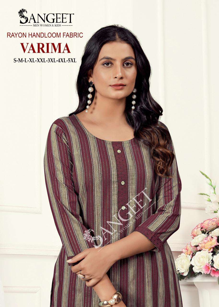 VARIMA-1 BY SANGEET IN RAYON HANDLOOM FABRIC TOP & PANT 