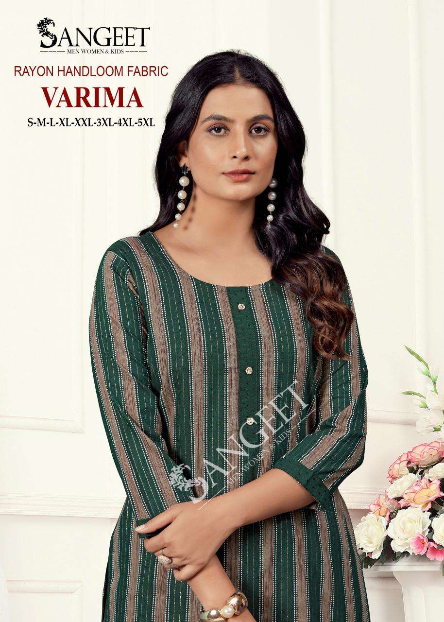 VARIMA-1 BY SANGEET IN RAYON HANDLOOM FABRIC TOP & PANT 