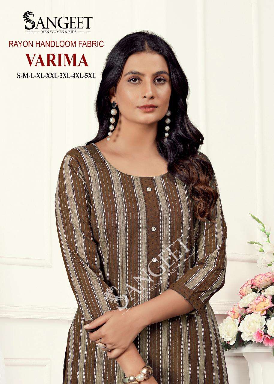 VARIMA-1 BY SANGEET IN RAYON HANDLOOM FABRIC TOP & PANT 