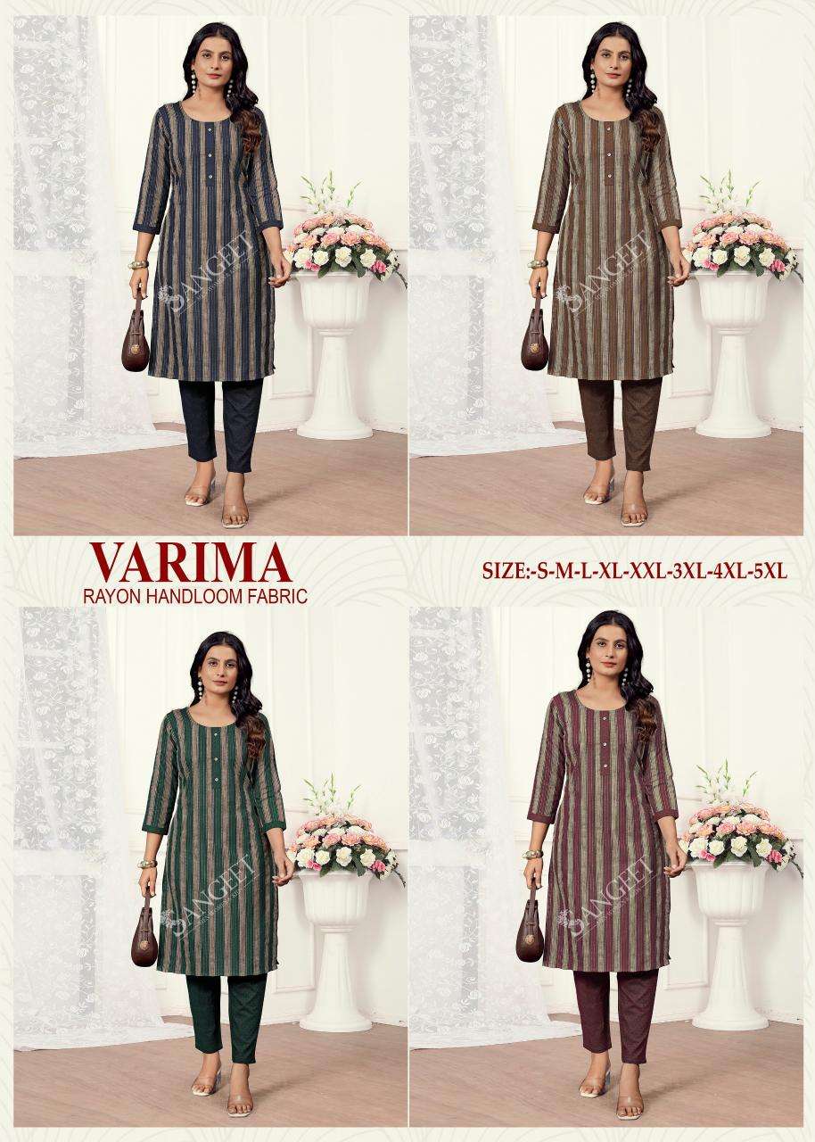 VARIMA-1 BY SANGEET IN RAYON HANDLOOM FABRIC TOP & PANT 