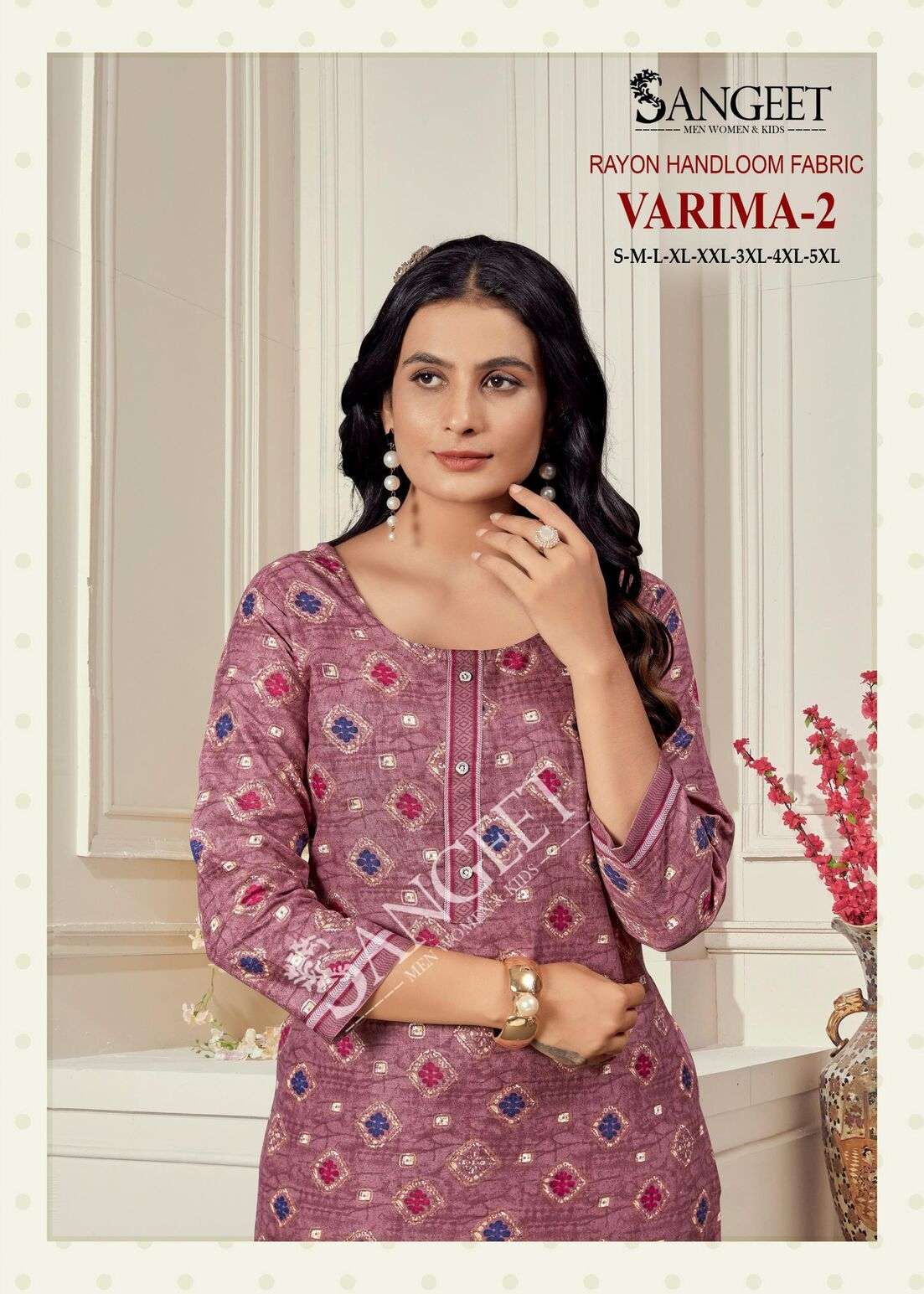 VARIMA-2 BY SANGEET IN RAYON HANDLOOM FABRIC TOP & PANT 