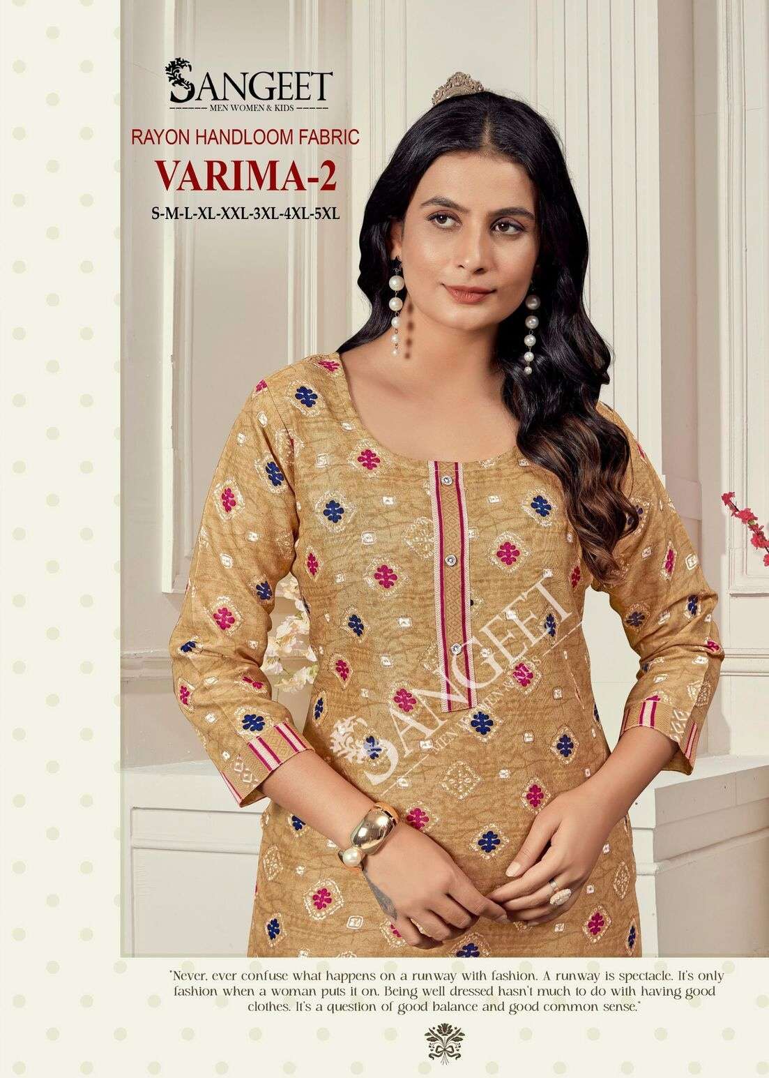 VARIMA-2 BY SANGEET IN RAYON HANDLOOM FABRIC TOP & PANT 