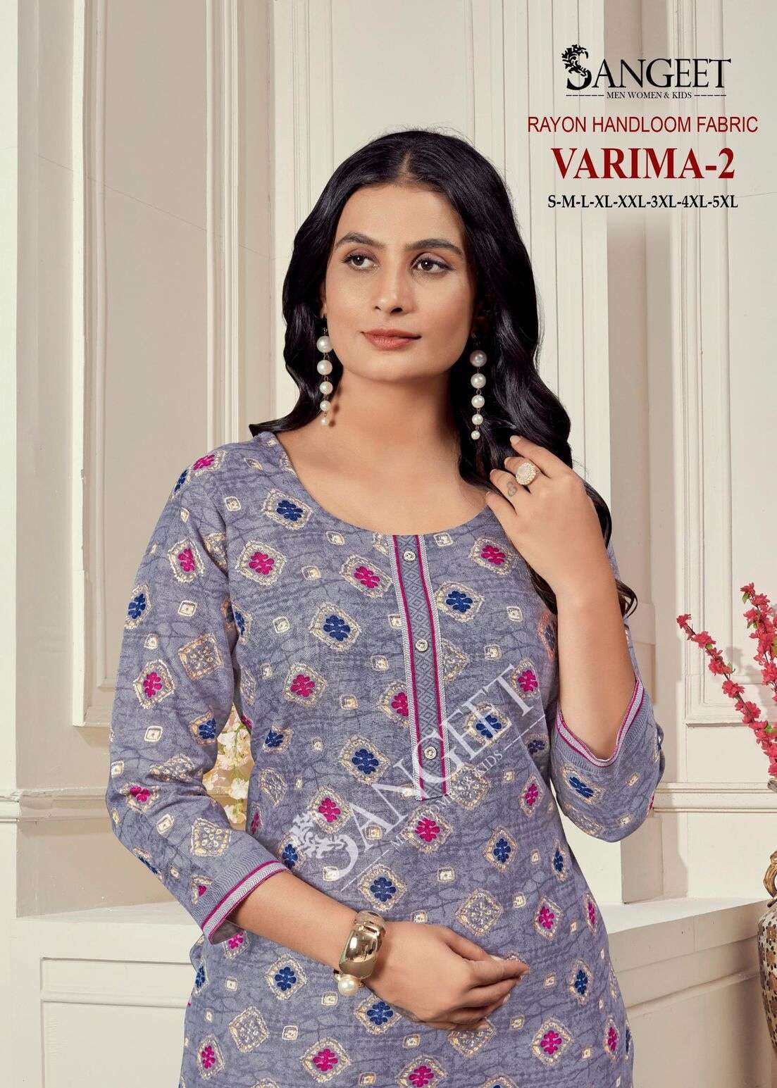 VARIMA-2 BY SANGEET IN RAYON HANDLOOM FABRIC TOP & PANT 