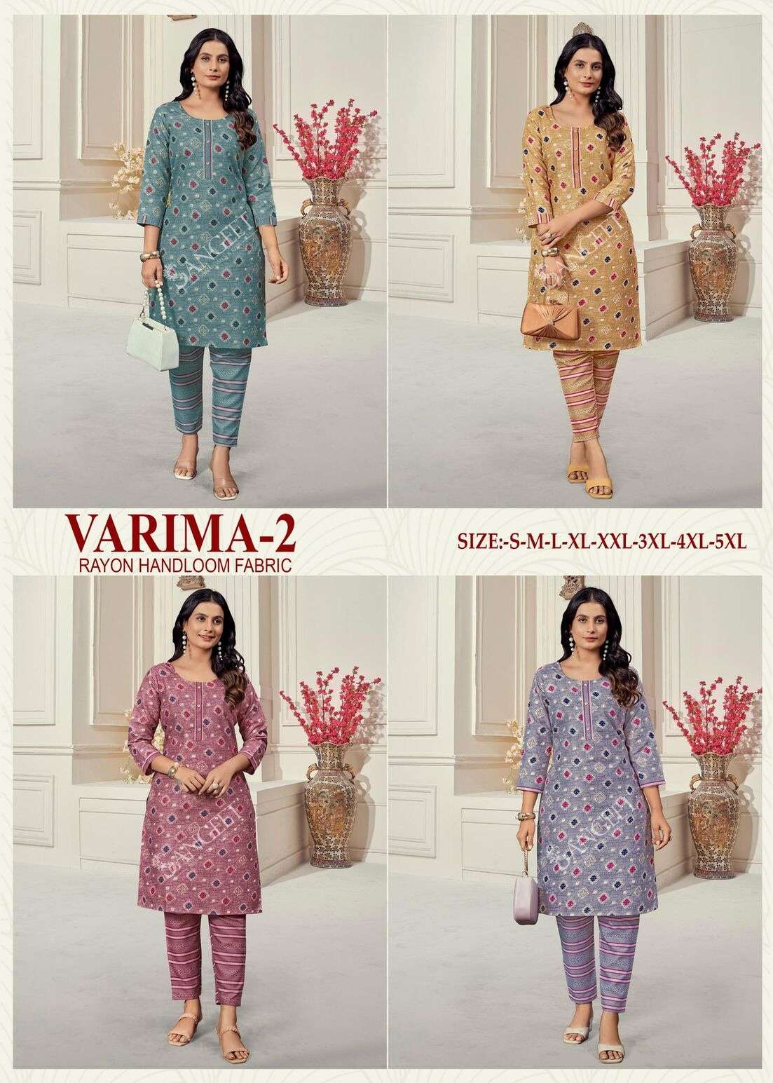 VARIMA-2 BY SANGEET IN RAYON HANDLOOM FABRIC TOP & PANT 