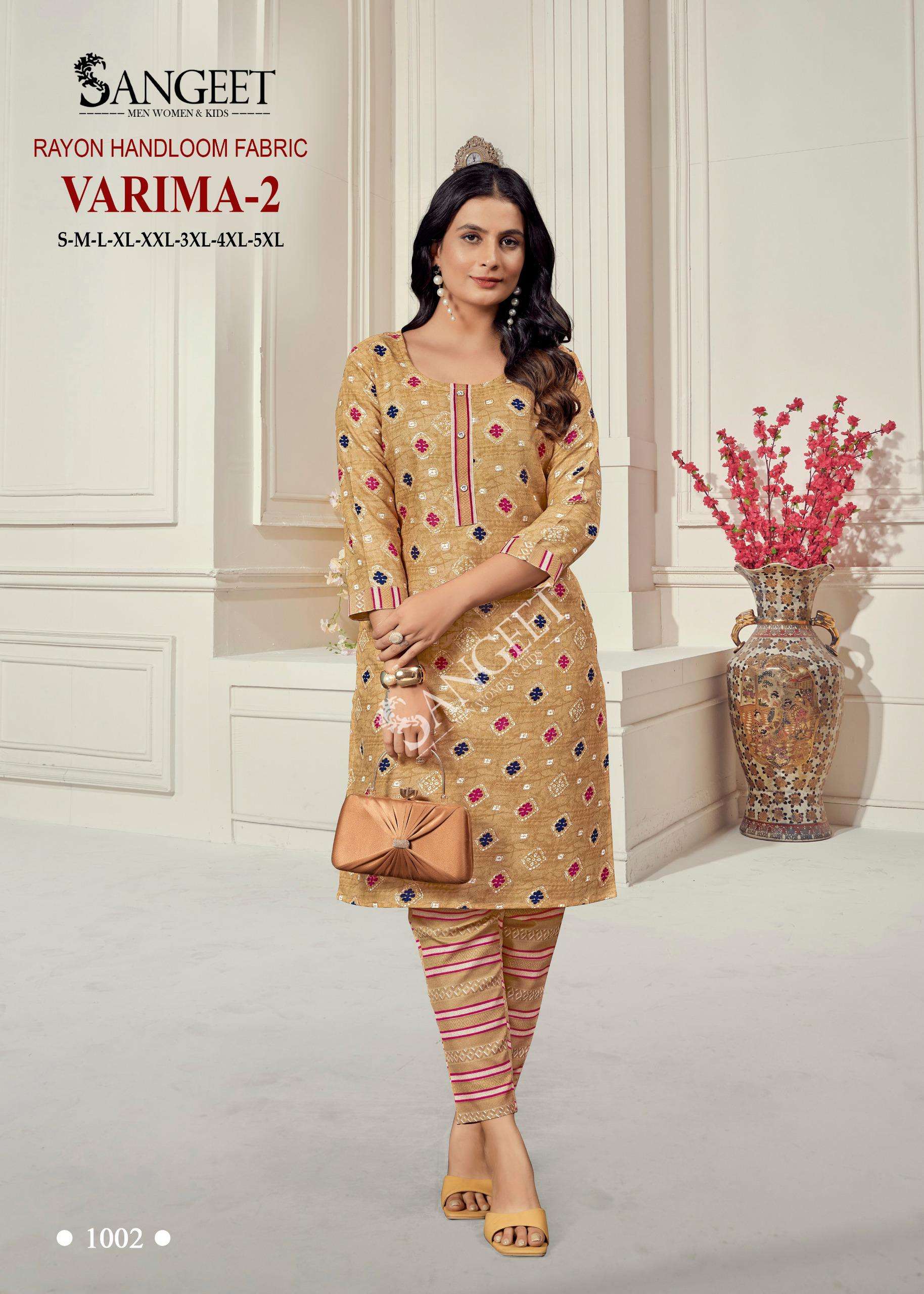 VARIMA-2 BY SANGEET IN RAYON HANDLOOM FABRIC TOP & PANT 