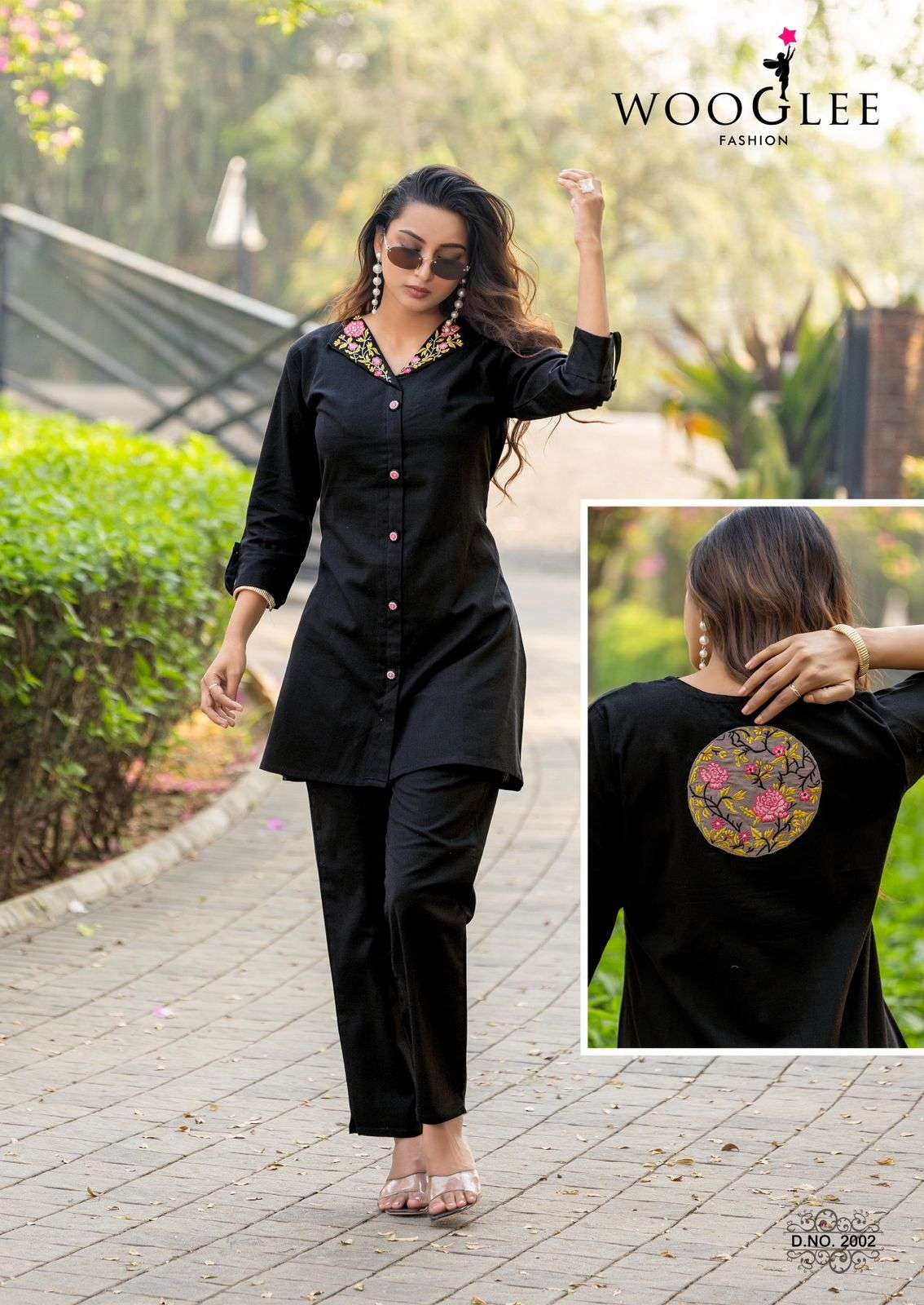 ZEEL BY WOOGLEE IN COTTON FLEX CO-ORD SET WITH THREAD & HAND WORK 