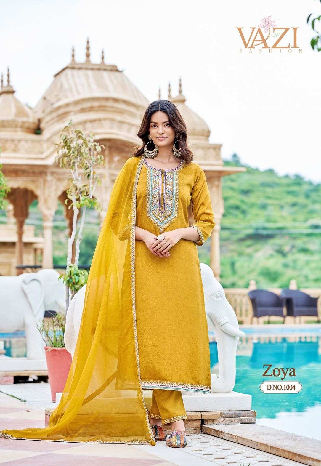 ZOYA BY VAZI FASHION IN PURE VISCOUS CHINON CHIFON AIRTEXT HANDWORK 