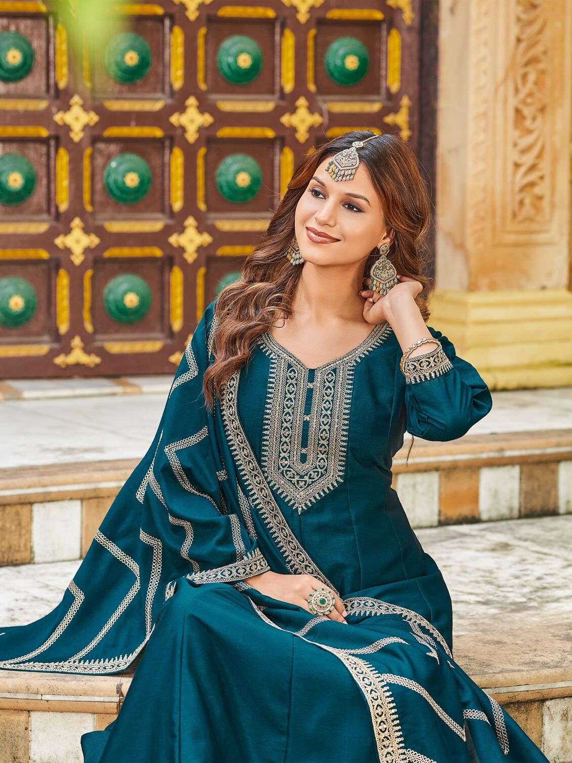 AAYUSHI BY AANCHI IN CRYSTAL SILK WITH FANCY DUPATTA AND EMBROIDERY WORK