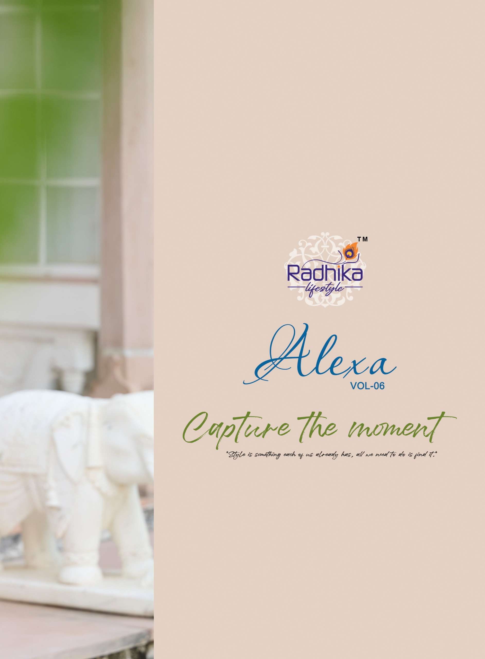 ALEXA VOL-6 BY RADHIKA LIFE STYLE IN VERTICAN SILK FOIL PRINT WITH HANDWORK 